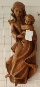 Figurka Drewniana, Bejca, Madonna do powieszenia na scanię 50 cm 