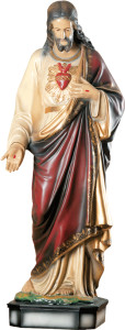 Figura Serce Pana Jezusa, materiał żywiczny, wysokość 118 cm