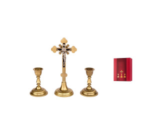 Zestaw kolędowy tradycyjny - kolor stare złoto (świece w zestawie)