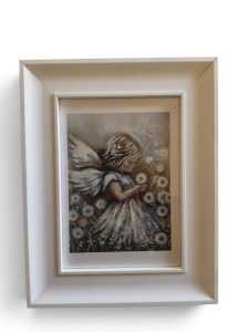 Obraz Ramka Drewniana Mały ( 28x22)- Aniołek