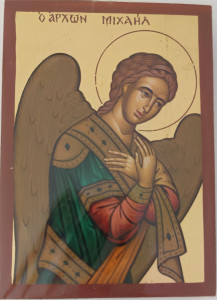 Ikona bizantyjska - św. Michał Archanioł, 9 x 12,5 cm