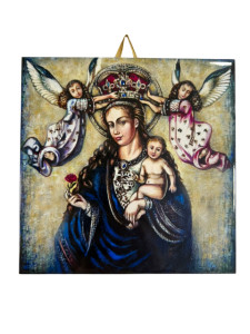 Obrazek ceramiczny Matki Bożej Pięknej Miłości 10x10 cm lub 15x15 cm