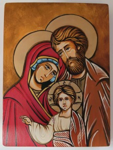 Ikona ręcznie pisana Święta Rodzina 15 x 20 cm