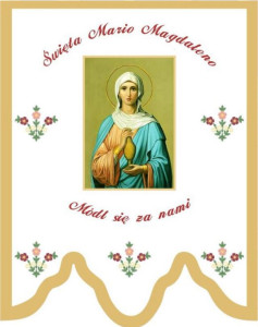 Chorągiew haftowana, św. Maria Magdalena