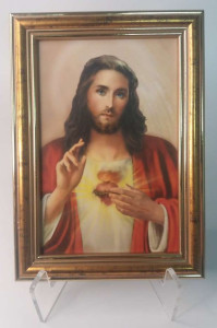 Obraz w ramie Serce Pana Jezusa, 10 x 15 cm