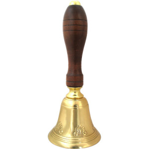 Dzwonek średni z drewnianą rączką