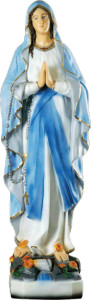 Figura Matki Bożej Lourdes, materiał żywiczny, wysokość 78 cm