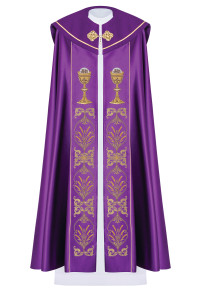 Kapa liturgiczna z motywem kielicha 