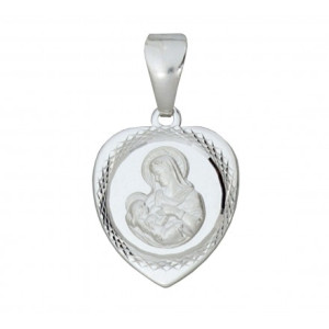 Srebrny medalik Matka Boska Karmiąca