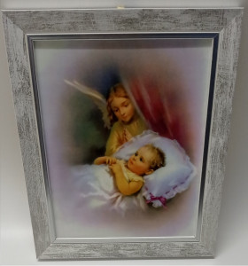 Obraz w ramie Aniołek z dzieckiem , 25 x 30 cm