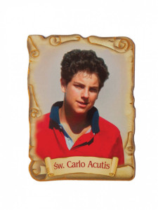 Magnes metalizowany - Święty Carlo Acutis