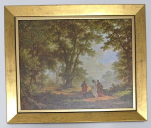 Obraz w ramie Jezus z uczniami w drodze do Emaus, 48 x 38 cm