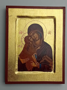 Ikona bizantyjska - Włodzimierska Matka Boża, 18 x 14 cm