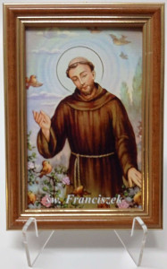 Obraz w ramie Św. Franciszek, 12,5 x 17,5 cm