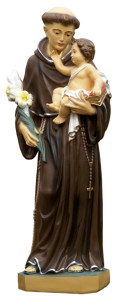 Figura św. Antoniego, materiał żywiczny, wysokość 80 cm