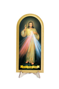 Jezu Ufam Tobie - Obraz półokrągły, 9,5 x 20 cm