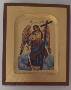 Ikona bizantyjska - Archanioł Michał, 12,5 x 10,5 cm   