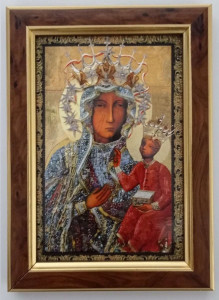 Obraz w ramie Matka Boża Częstochowska w sukni milenijnej, 13 x 17 cm