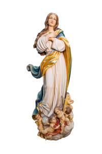 Madonna Nawiedzenie-Wniebowzięcie, rzeźba drewniana, do wyboru wysokość oraz wykończenie