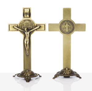 Krzyż - św. Benedykt - satynowa powłoka