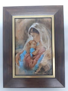 Obraz w ramie Matka Boska z Dzieciątkiem, 15 x 20 cm