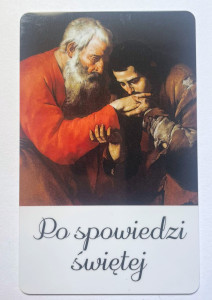 Obrazek plastikowy Modlitwa po spowiedzi Świętej 