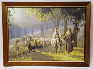 Obraz w ramie na płótnie Ucieczka Do Egiptu, 58 x 78 cm  