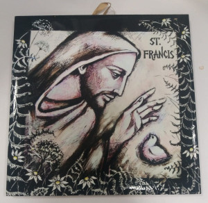 Obrazek ceramiczny Święty Franciszek 10x10 cm lub 15x15 cm 