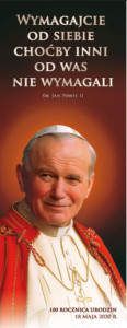 Baner Święty Jan Paweł II, 75 x 200cm