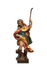 Święty Roch, rzeźba drewniana, wysokość 53 cm