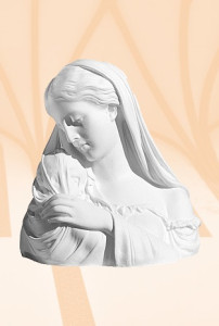 Popiersie Matki Bożej z dzieciątkiem, wysokość 27 cm