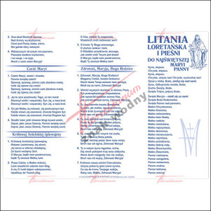 Litania Loretańska i pieśni do NMP