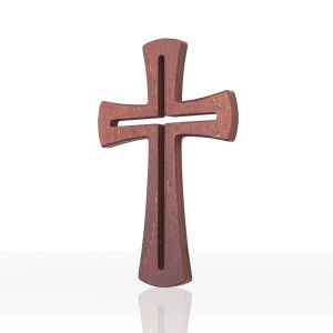 Krzyż wiszący, drewniany, wysokość 18 cm (50 sztuk)