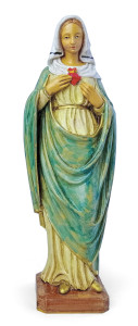 Figurka Serce Maryi (nietłukąca), wysokość 25 cm