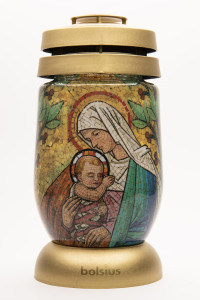 Znicz - Matka Boża z dzieciątkiem, wysokość 23,5 cm