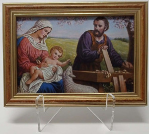 Obraz w ramie Święta Rodzina (Józef przy pracy), 12,5 x 17,5 cm