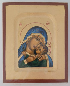 Ikona bizantyjska -  Matka Boża Korsuńska, 12,5 x 10,5 cm  