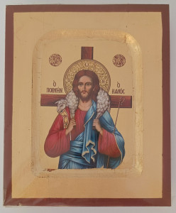 Ikona bizantyjska - Dobry Pasterz, 12,5 x 10,5 cm 