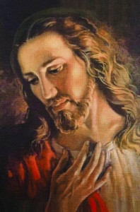 Twarz Pana Jezusa Brat Elia - Obrazek z modlitwą