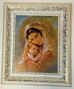 Obraz w ozdobnej ramie - Matka Boża z Dzieciątkiem