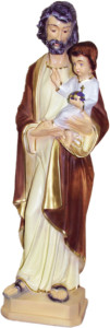 Figura św. Józefa Opiekuna, materiał żywiczny, wysokość 55 cm