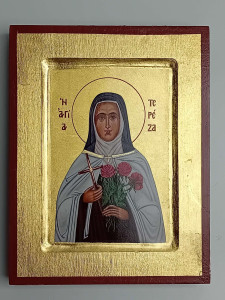 Ikona bizantyjska - św. Teresa, 23,5 x 18 cm