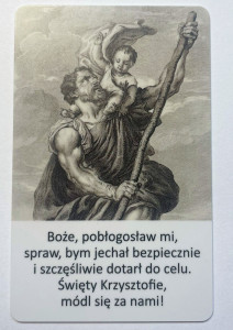 Obrazek plastikowy Modlitwa Świętego Krzysztofa