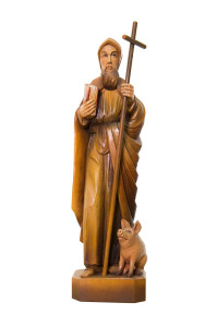 Święty Antoni Pustelnik, rzeźba drewniana, wysokość 35 cm