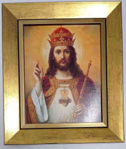 Obraz w ramie Chrystus Król, 28 x 33 cm