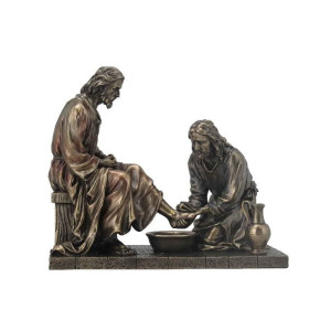 Figurka Jezus obmywający uczniom stopy, wysokość 19 cm