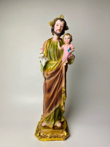 Figura żywiczna św. Józef z dzieciątkiem - 57 cm
