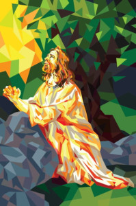 Wyklejanka - Diamentowa Mozaika -  Jezus w Ogrójcu