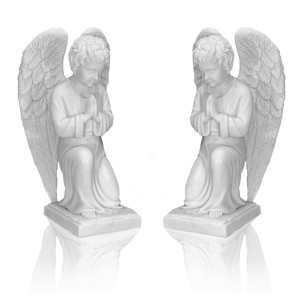 Figury z marmuru  anioły komplet 100 cm ręcznie rzeźbiona