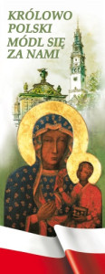 Baner "Królowo Polski módl się za nami" 75x200 cm